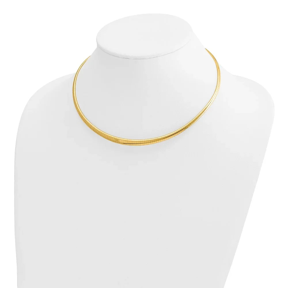 Omega Necklace QODG6-16 Polished 3/6mm 14k Graduated