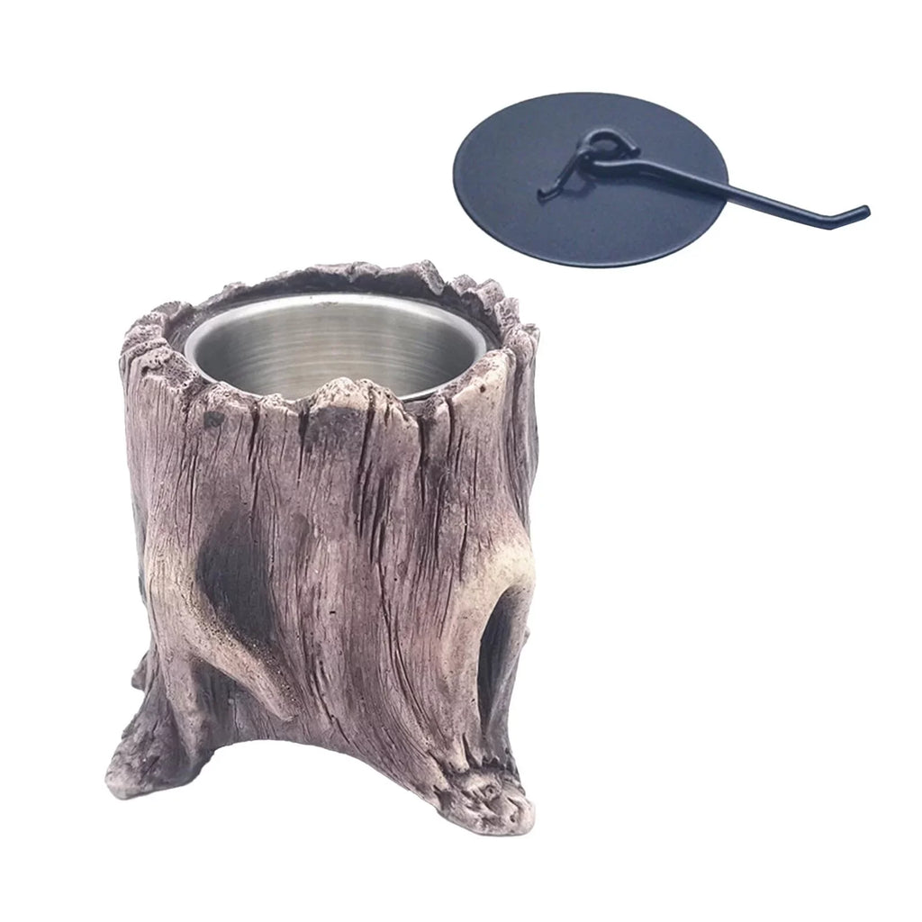 for Terraces Deep Brown Indoor Kitchen Balconies Portable Fire Bowls Stump