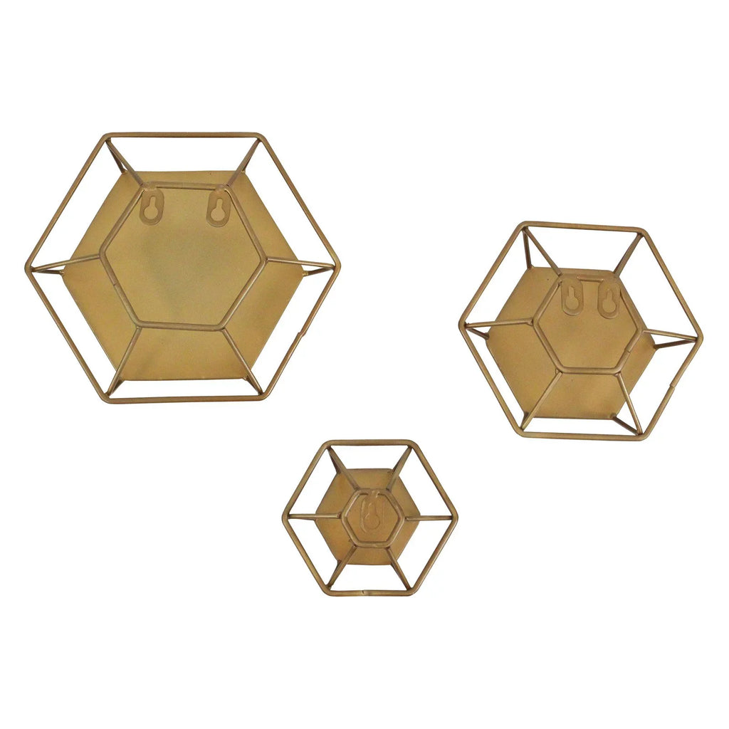 of Aspire Wall Shanton 3) by Mirrors Brass(Set Hexagonal
