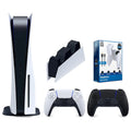 PowerPack Charging Controller, Version with Battery Disc Charge Cable Surge Bundle Console Station DualSense and & Black Sony 5 Playstation Extra Pack