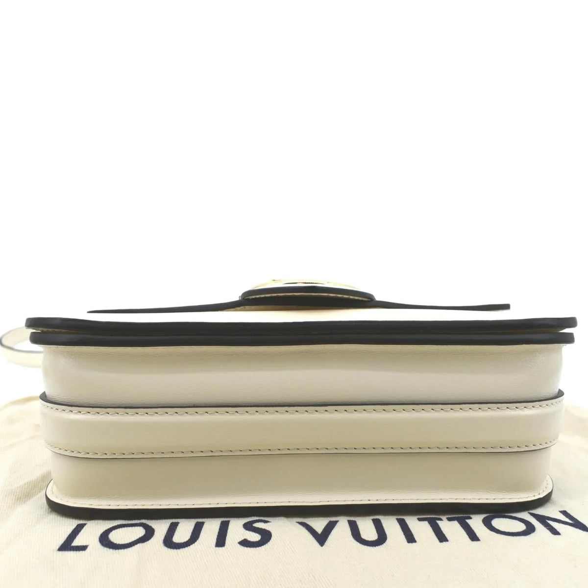 Pont Shoulder Leather VUITTON Creme Bag LOUIS Calfskin Pre-owned 9
