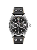 Mens Swiss Black S-Steel Dial 06-4307.04.007 Military Hanowa Watch Quartz