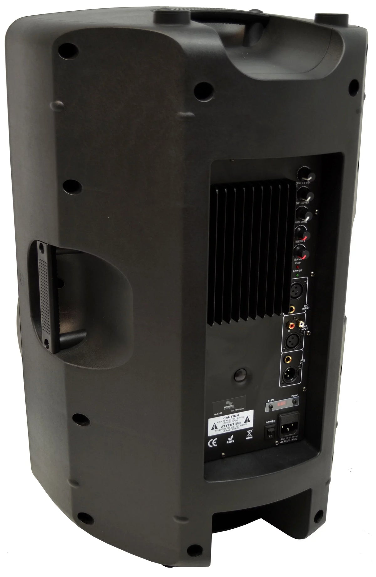 Pro Mount Powered HA-C15A Active Audio & PA 1000W Speaker DJ Wall 15" Harmony