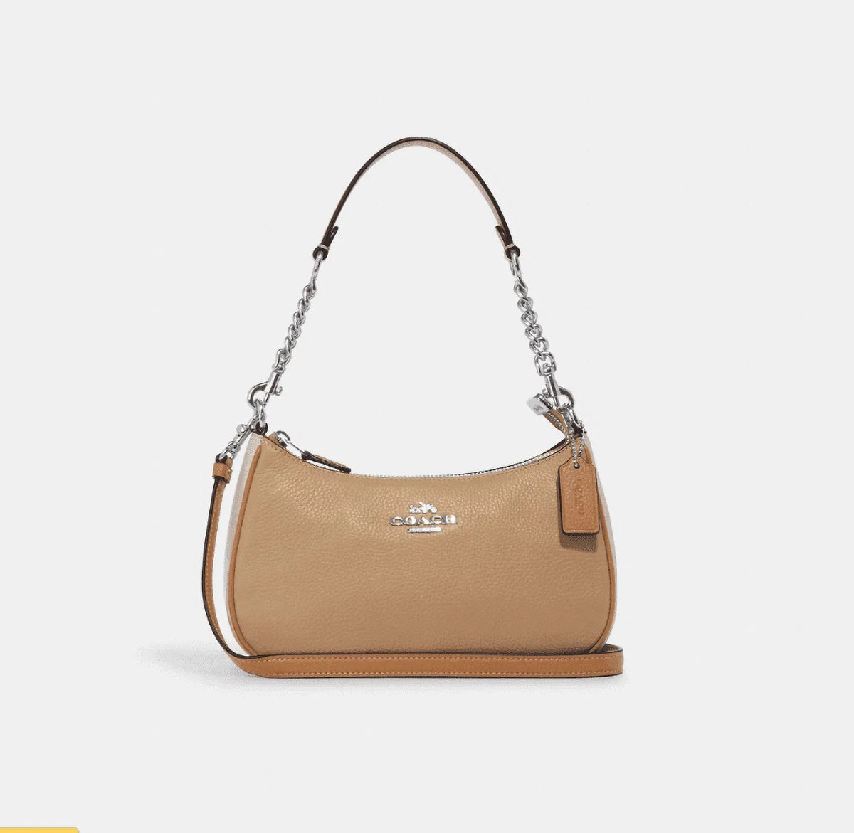 CA173 Sandy IN Shoulder Bag Multi Coach Silver In Beige Teri Colorblock