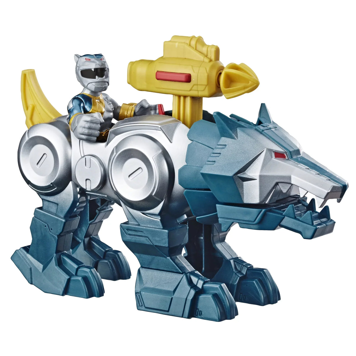 Power Playskool Rangers Silver Figures Wolf and Ranger Zord 2-Pack Heroes