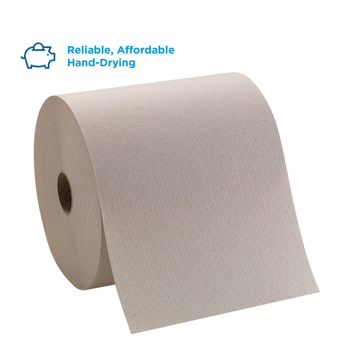 Count 6 Pacific Paper 26301, Recycled Towel Brown, Basic™ Blue Rolls, Hardwound (800 Feet/Roll)