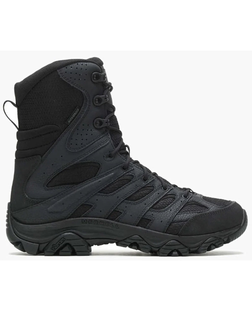 Tactical D(M) US Round Moab Boot Merrell Toe Zip Black 9 3 Men's 8" Waterproof