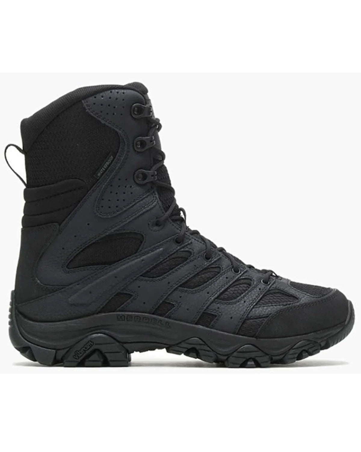 Tactical D(M) US Round Moab Boot Merrell Toe Zip Black 9 3 Men's 8" Waterproof