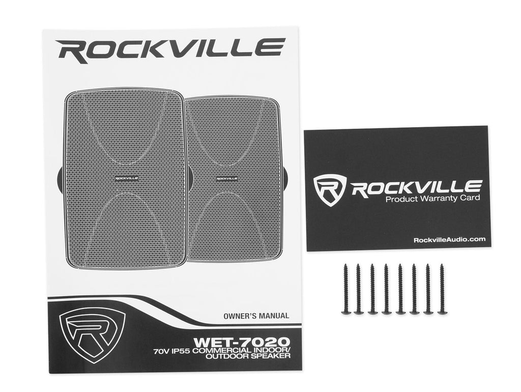 Speakers Receiver+6) Rockville MATRIX Home Multi ROCK Wall Ceiling+2) Black Room