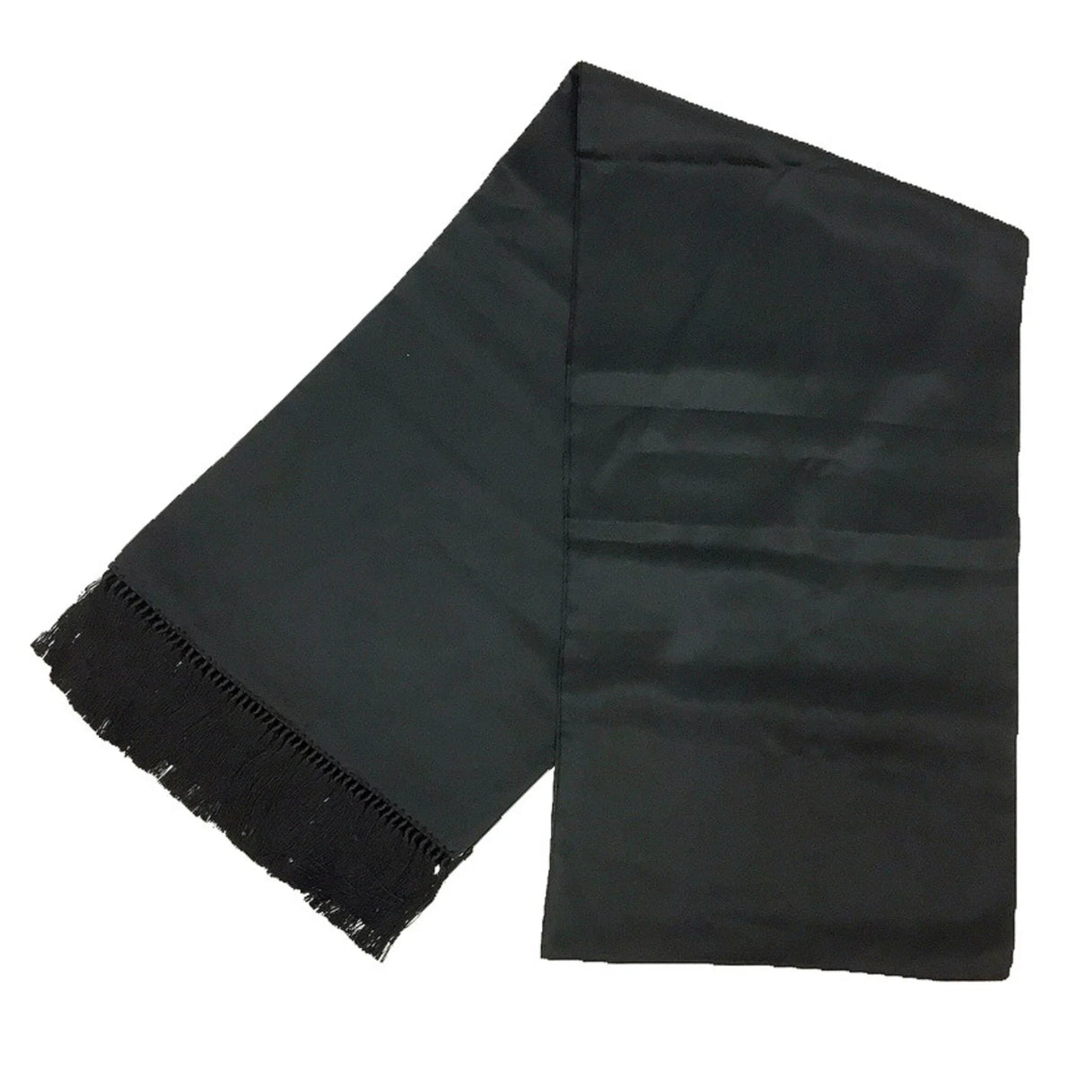 Stole Scarf Pre-Owned aq9190 Celine Silk CELINE Black Long Muffler (Good)