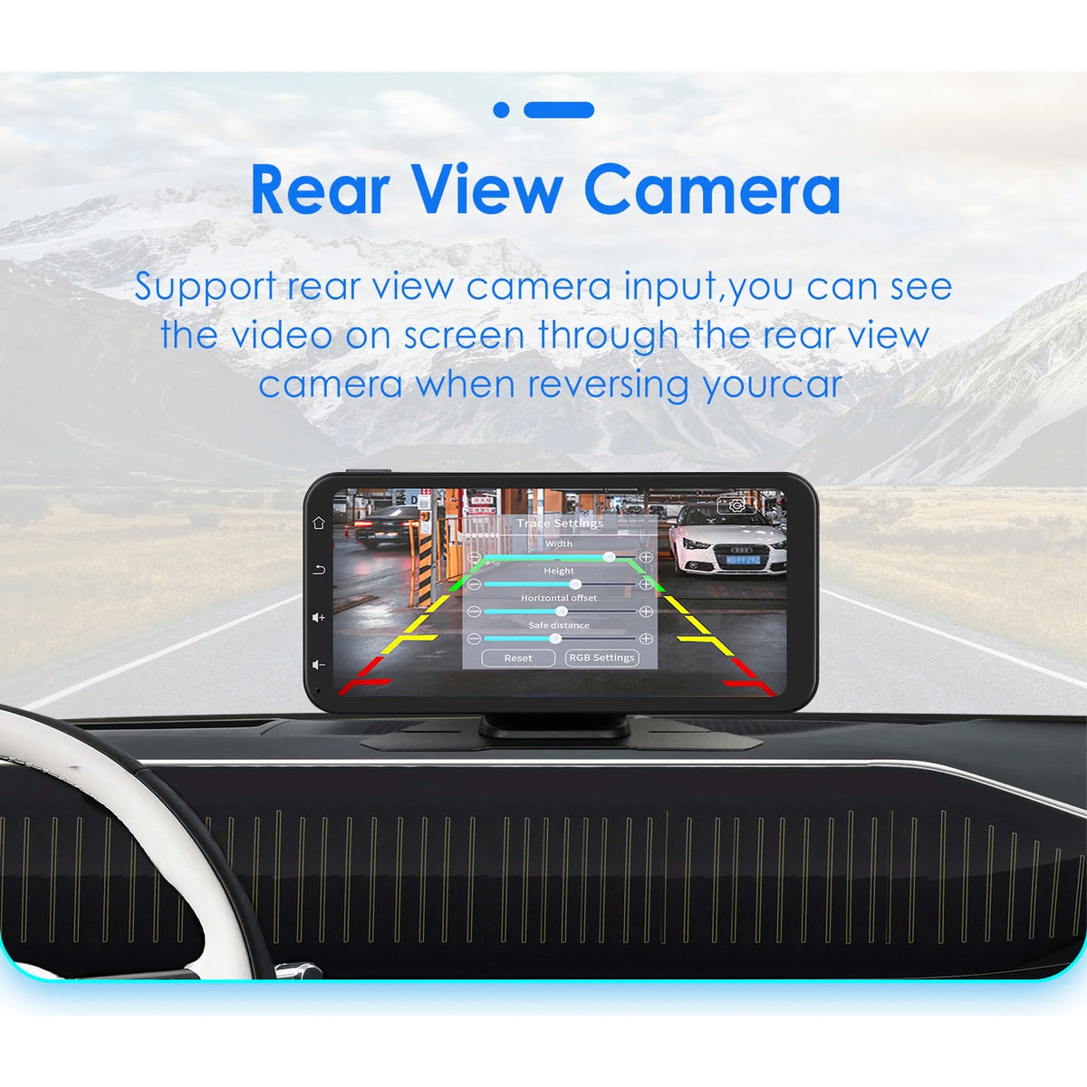 Touchscreen 360° Navigation Auto Ossuret Wireless Camera Carplay Radio 6.25" Car Support  Android Receiver Adjustable Bluetooth Backup GPS Audio With Stereo