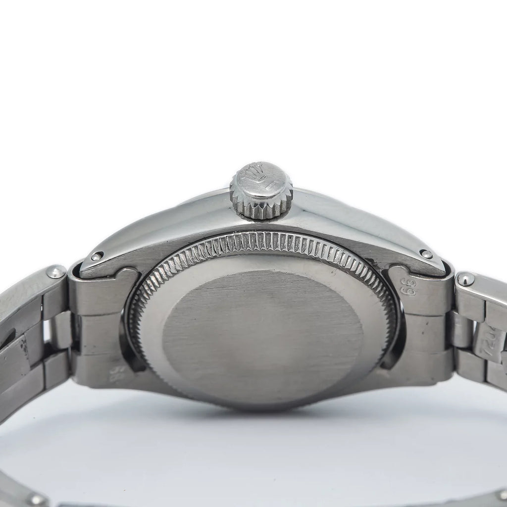 Perpetual Ladies Automatic Rolex Watch Oyster Silver Stainless Dial 6618 24mm