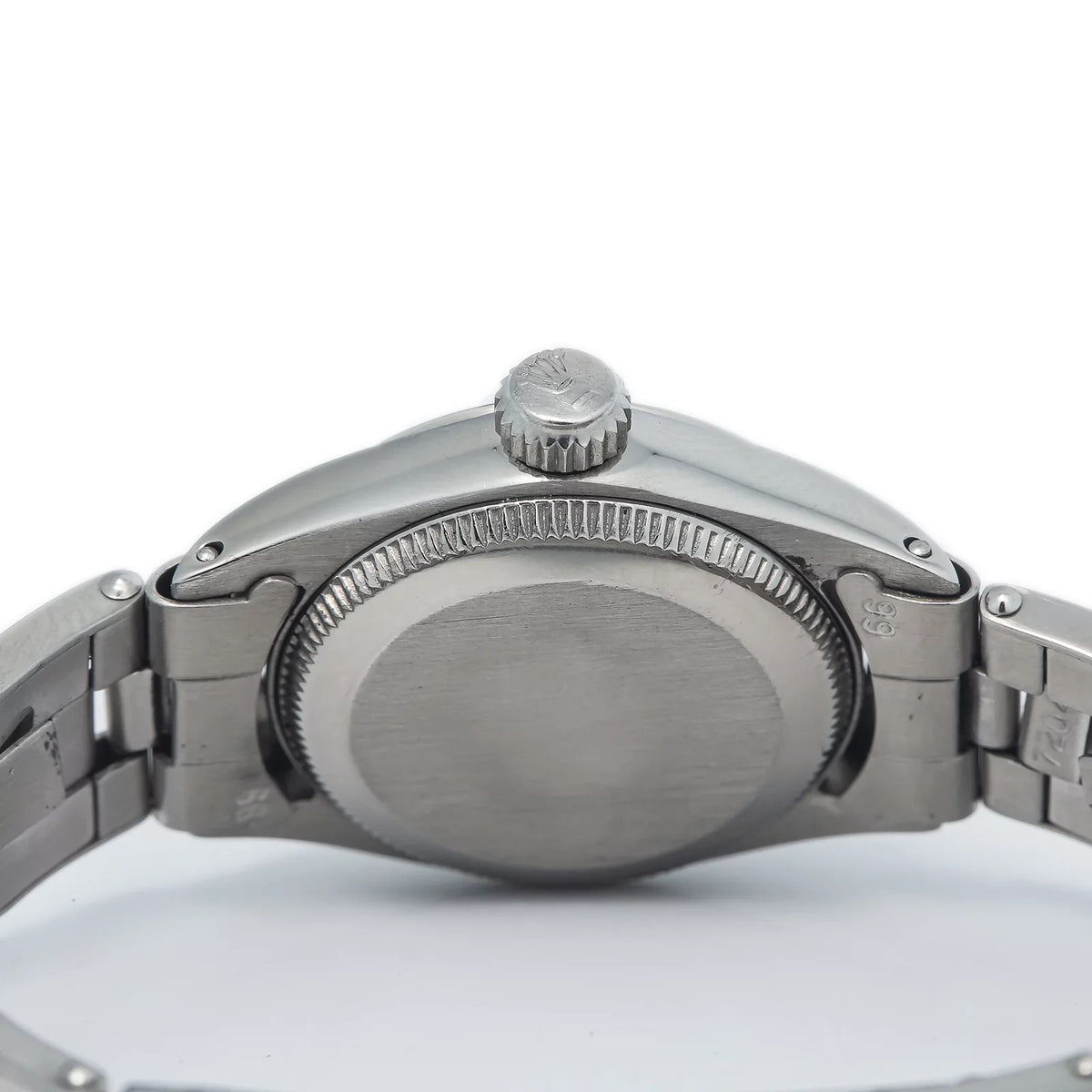 Perpetual Ladies Automatic Rolex Watch Oyster Silver Stainless Dial 6618 24mm