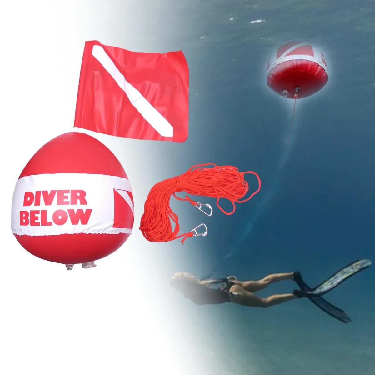 Visibility Buoy Float Dive Float Diving, Flag for funtasica Fishing ing, Floater Surface , Inflatable Flag High Dive