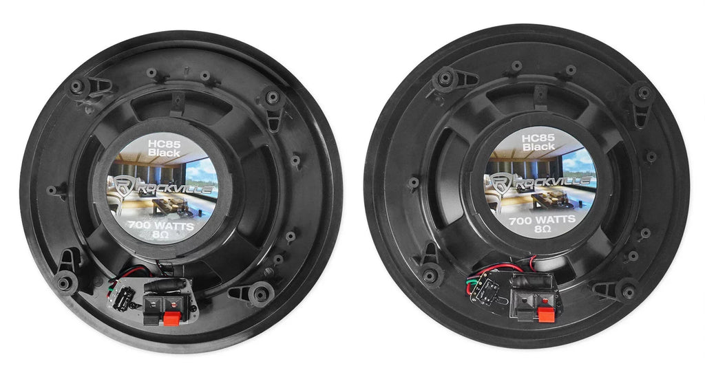 Speakers Receiver+6) Rockville MATRIX Home Multi ROCK Wall Ceiling+2) Black Room