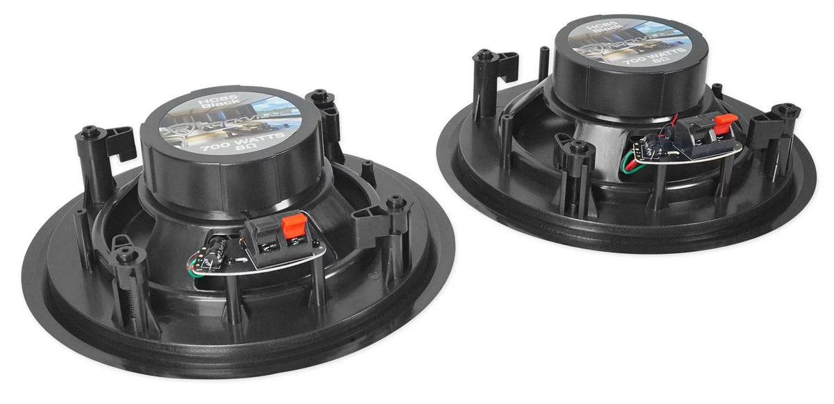 Speakers Receiver+6) Rockville MATRIX Home Multi ROCK Wall Ceiling+2) Black Room