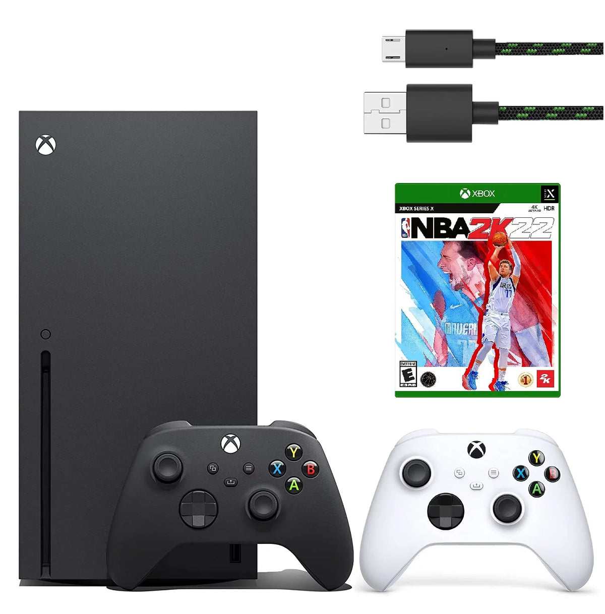 X USB 2K22, & White with Series NBA Controller, Xbox C Cable Microsoft