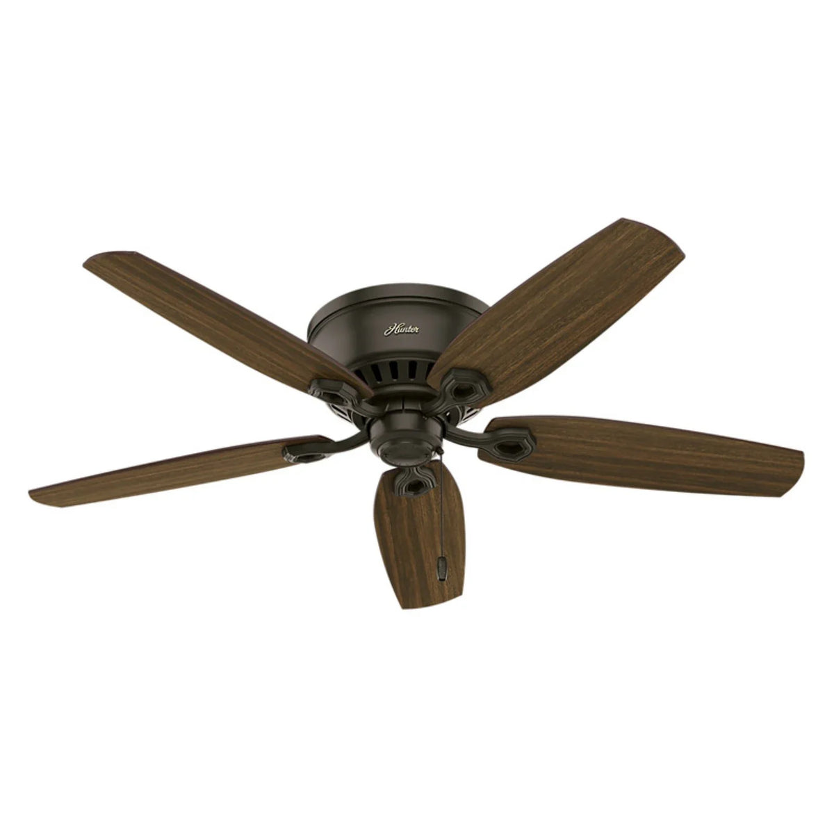 Company Hunter White Fan w/ Pull Builder 52" Ceiling Snow Profile Chain, Low Fan