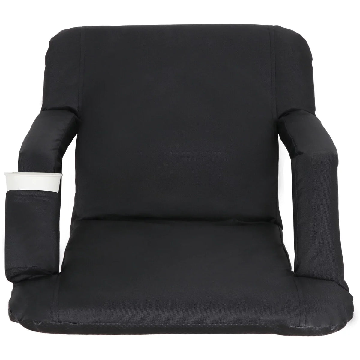 ZenSports Reclining 6 Portable 2PCS Seat Stadium for Positions Bleacher Chair Black