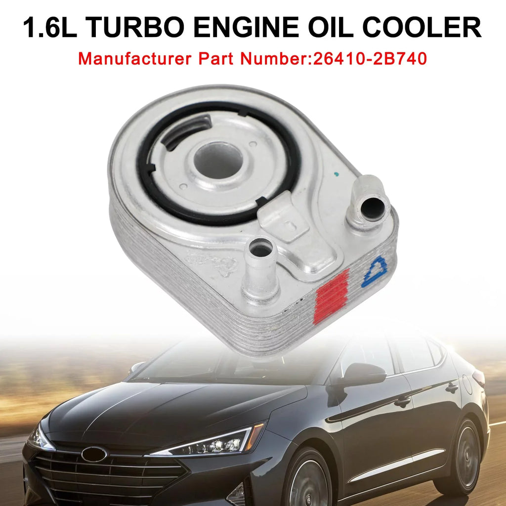 Tucson For 13-20 Oil Cooler Kona Engine Veloster Sonata 1.6L Elantra 26410-2B740