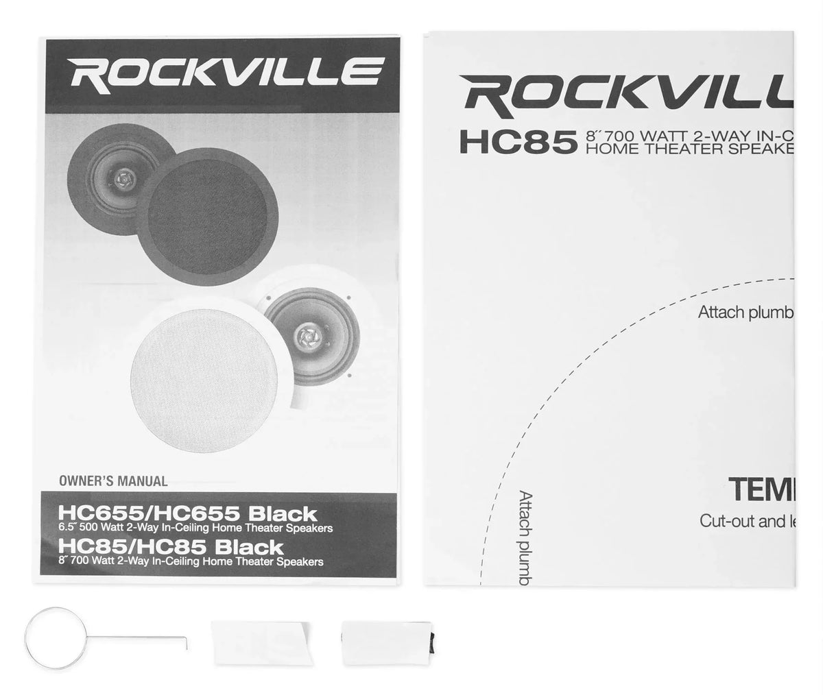 Speakers Receiver+6) Rockville MATRIX Home Multi ROCK Wall Ceiling+2) Black Room