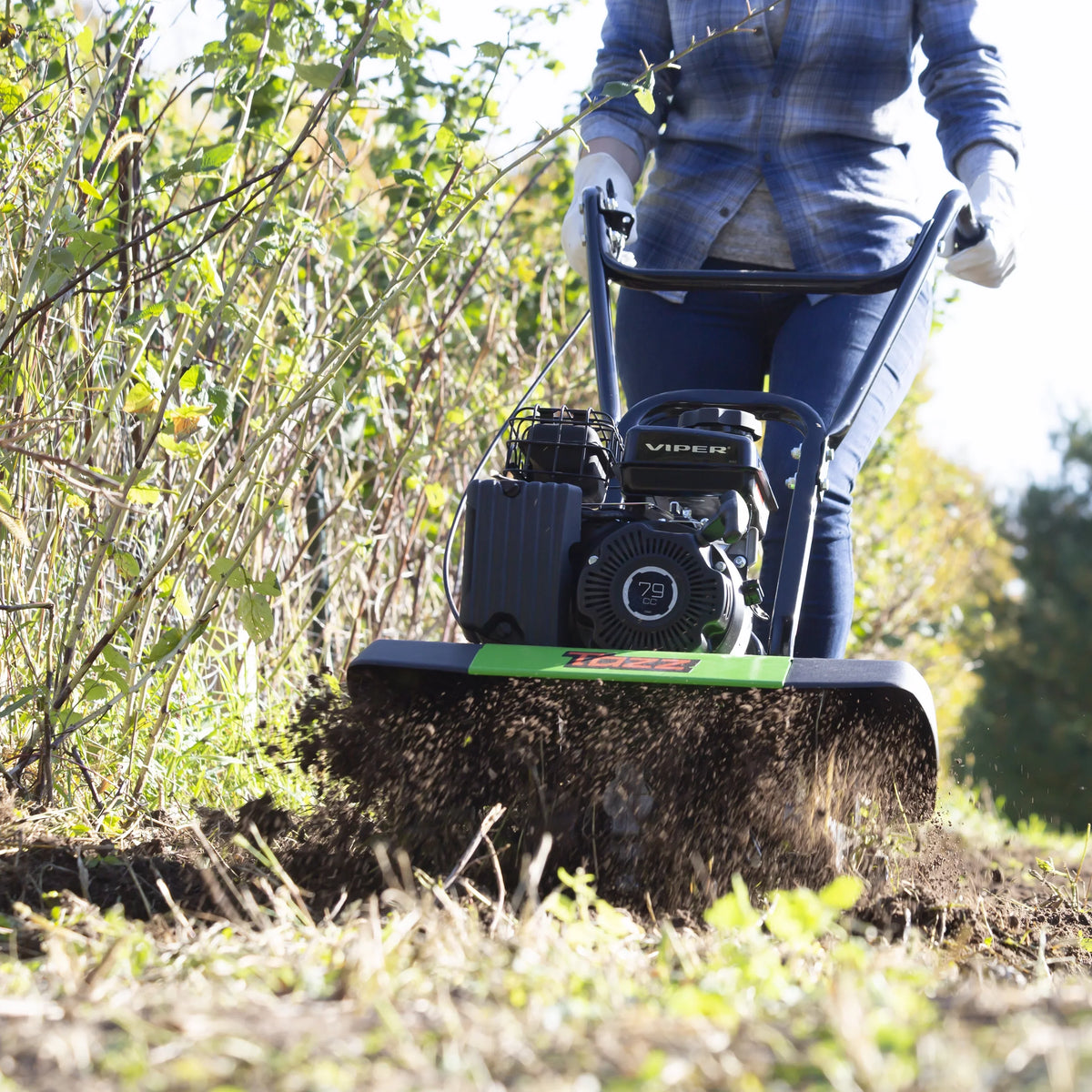 4-Cycle TAZZ Tiller/Cultivator with Engine, Viper 79cc 2-in-1 35310
