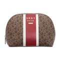 Cosmetic Whitney – Brown/Red Logo Pouch DKNY