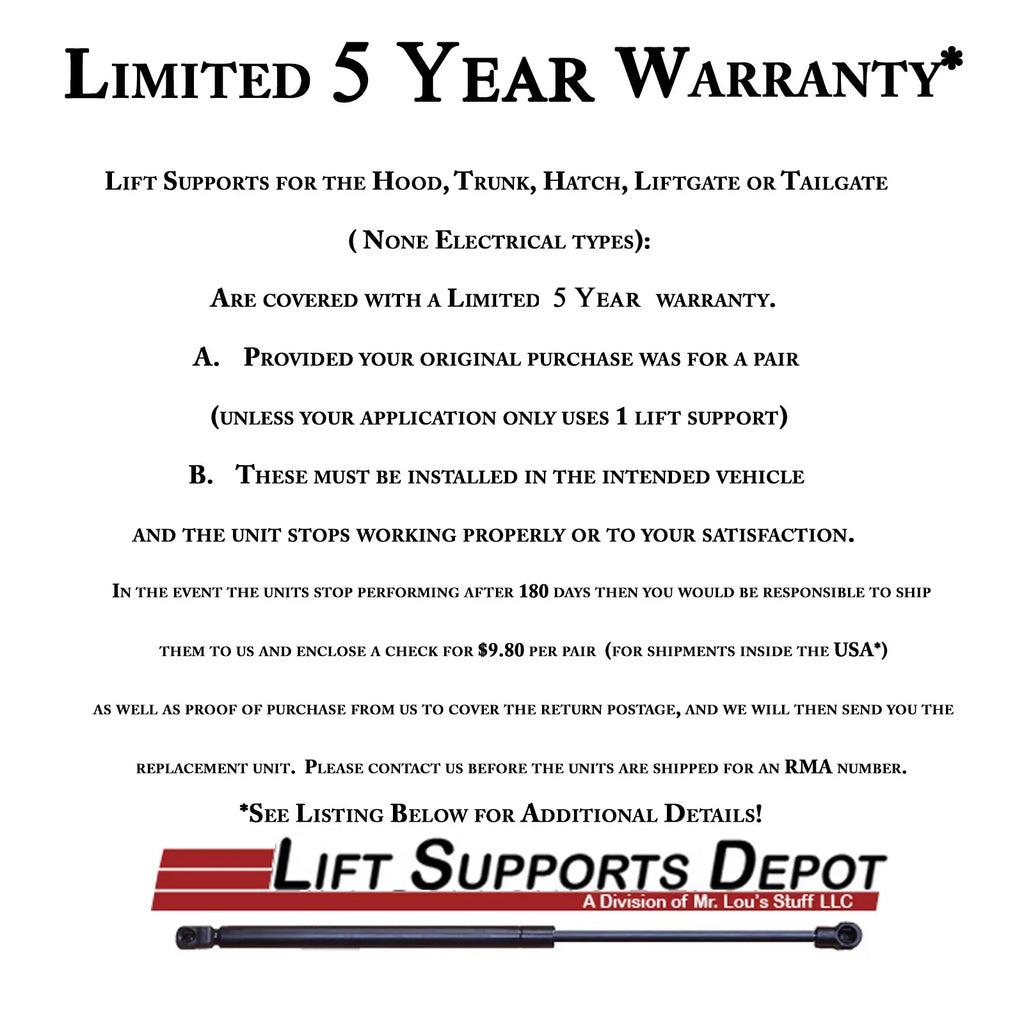 '- Supports Qty 1996 Lift. Lift High Roof 1999 Shock 1991 2004 2001 PM3577-a Hiace Toyota 1998 Gas 1995 Depot with 2000 1989 1992 1994 2 Tailgate Compatible 1997 2002 1990 1993 2003