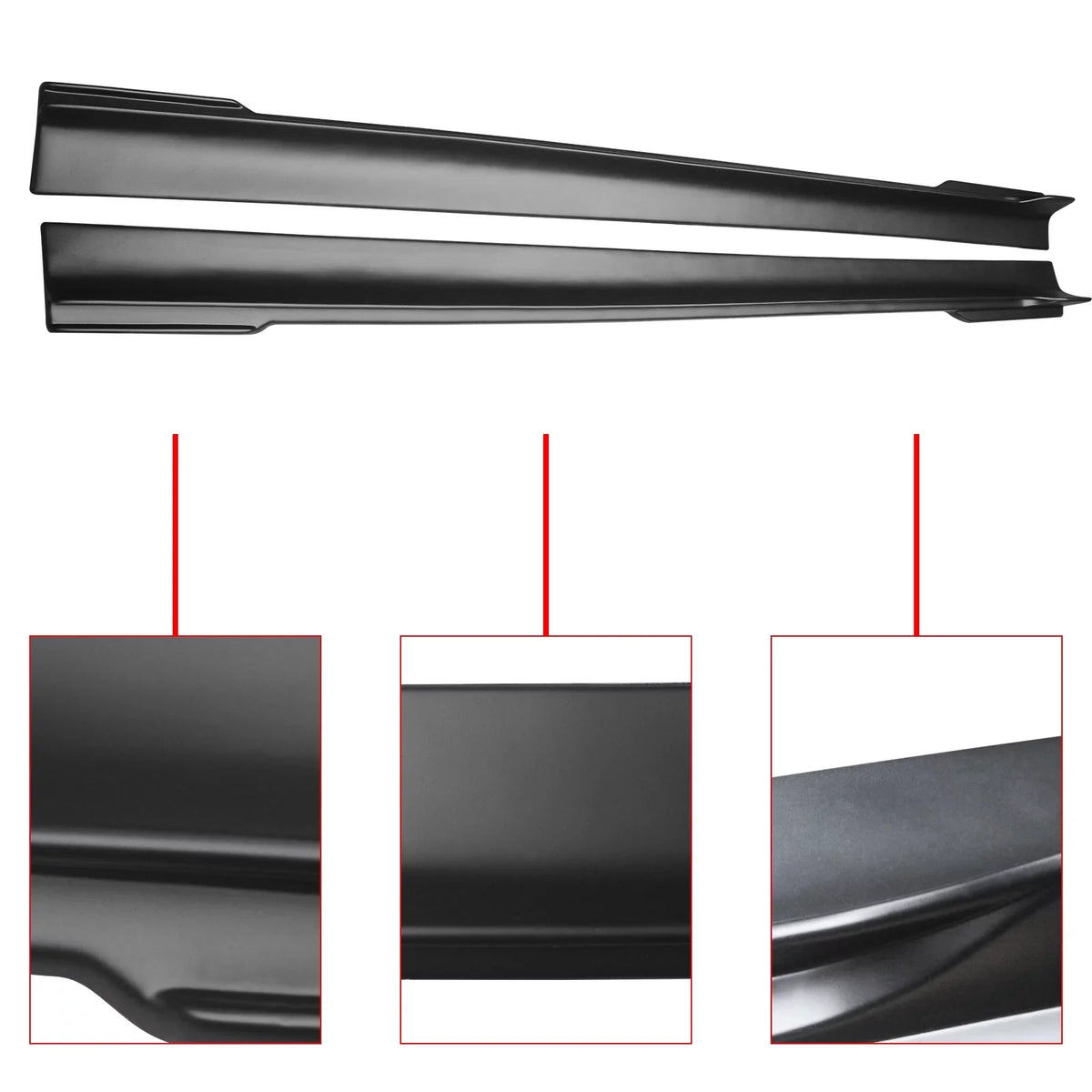2PCS Matte 2011-2023 Side Extension Chrysler 300 Black NINTE for Panel Skrits Rocker