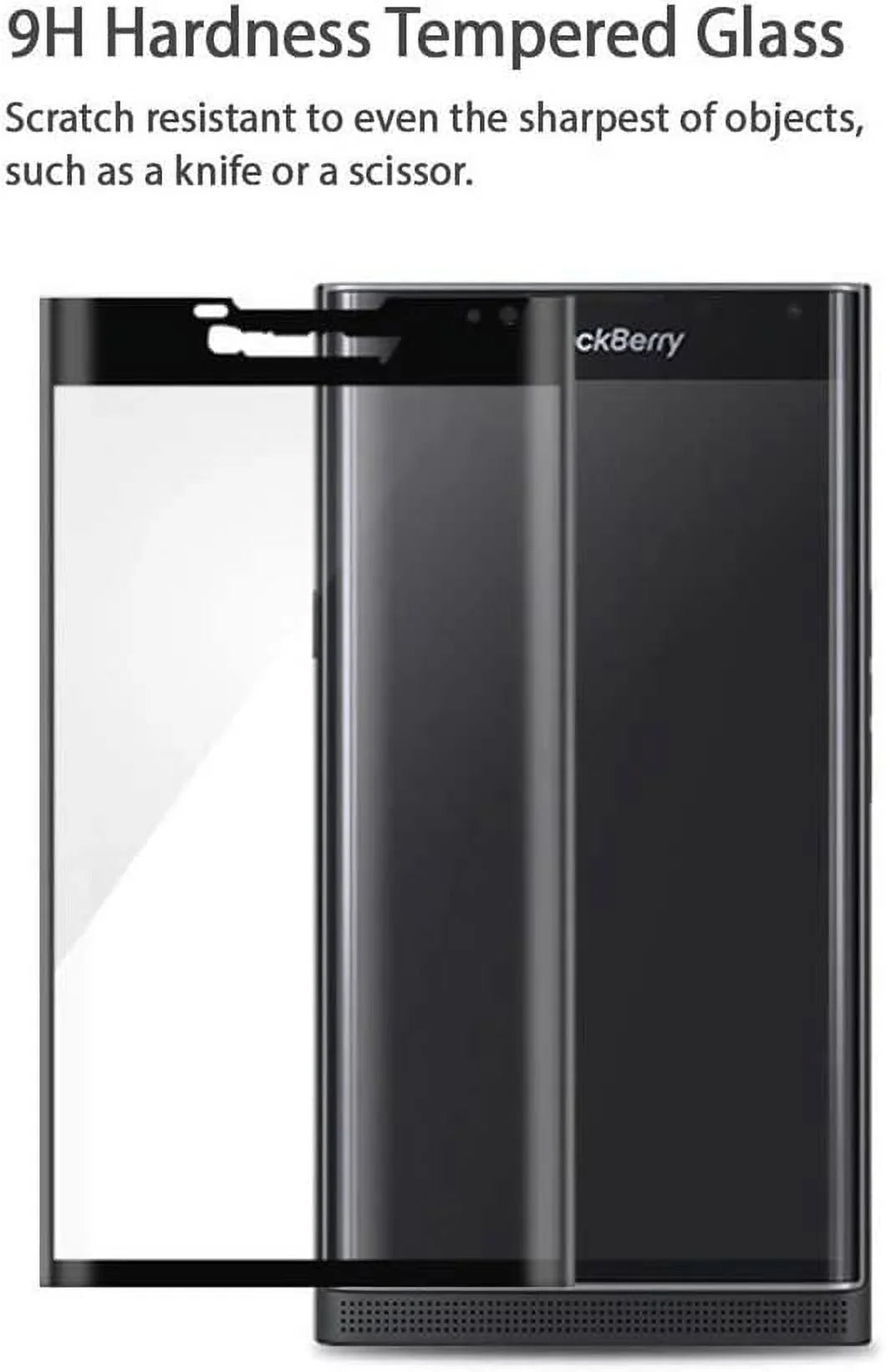 [9H Glass Tempered [Bubble-Free] Zshion Protectorï¼Œ3D Priv Coverage Full Hardness] BlackBerry for Screen