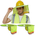 High Pack Full Mesh Sun Neck Shield Visibility Hat with Brim Toptie 3 Visor, Shield, Sunshade Hard