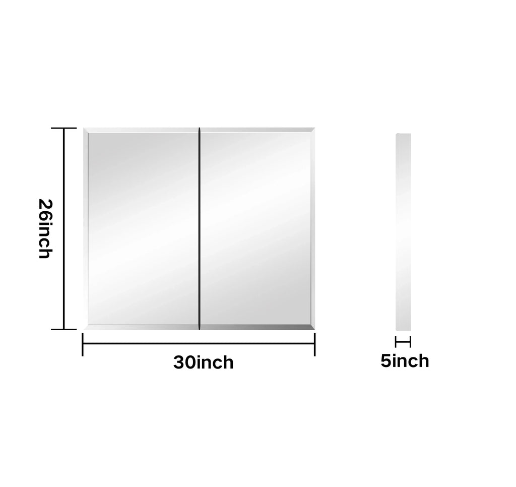Medicine Elegant Door Mirror Cabinet Reflections Double
