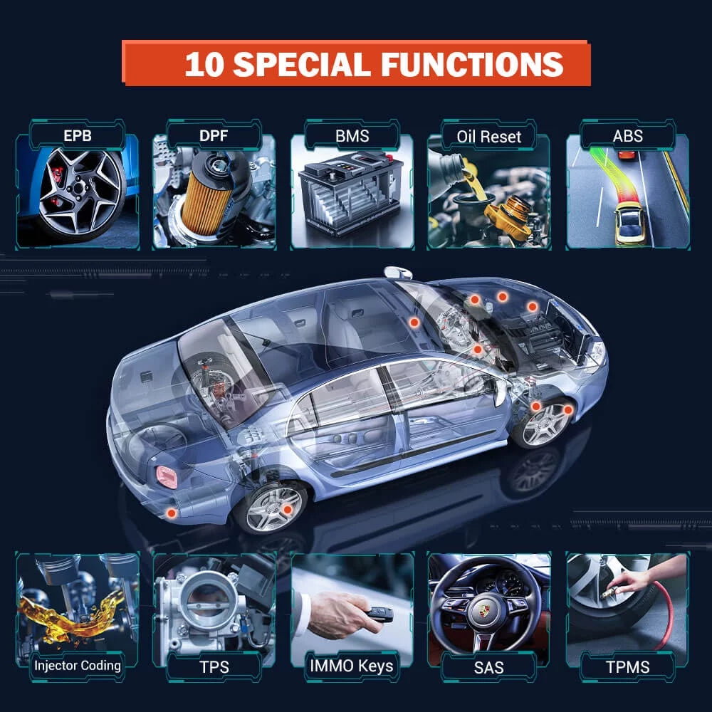 Live Diagnostic Car Services OBD All OBD2 ANCEL Diagnostic Code Scanner VIN X6 Automotive Scan Automotive Auto Reader Scan 10 Tablet System Reset Data Scanner Bi-direactional EOBD Tool Bluetooth Car