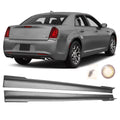 2PCS Matte 2011-2023 Side Extension Chrysler 300 Black NINTE for Panel Skrits Rocker