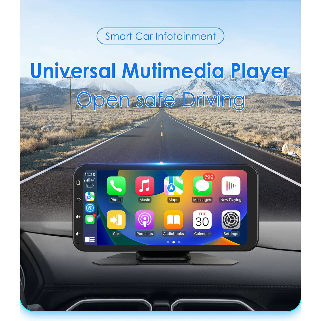 Touchscreen 360° Navigation Auto Ossuret Wireless Camera Carplay Radio 6.25" Car Support  Android Receiver Adjustable Bluetooth Backup GPS Audio With Stereo
