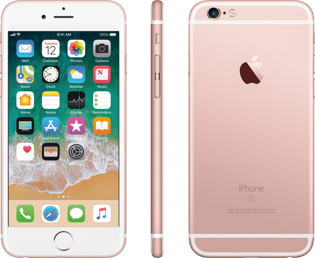 Rose Free + Good) Talk Speed Pre-Owned (Refurbished: Sim Gold 16GB iPhone Unlocked 6S