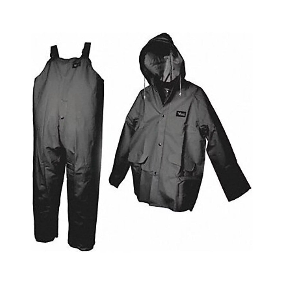 Rain Viking Suit 2110BK-S w/Jacket/Bib,Unrated,Black,S