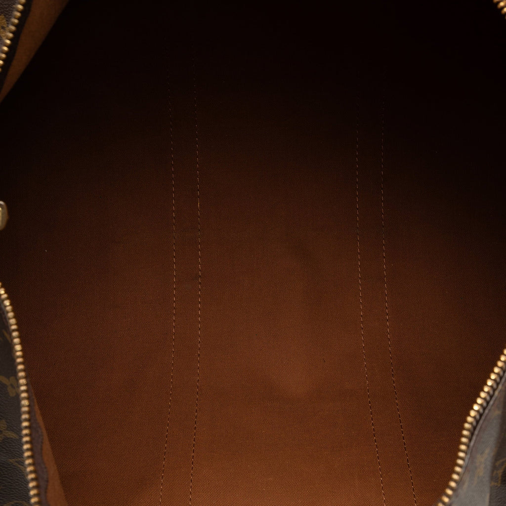 Bag 50 Travel Canvas Unisex Brown (Good) Vuitton Authenticated Monogram Keepall Pre-Owned WeekenderBag Louis