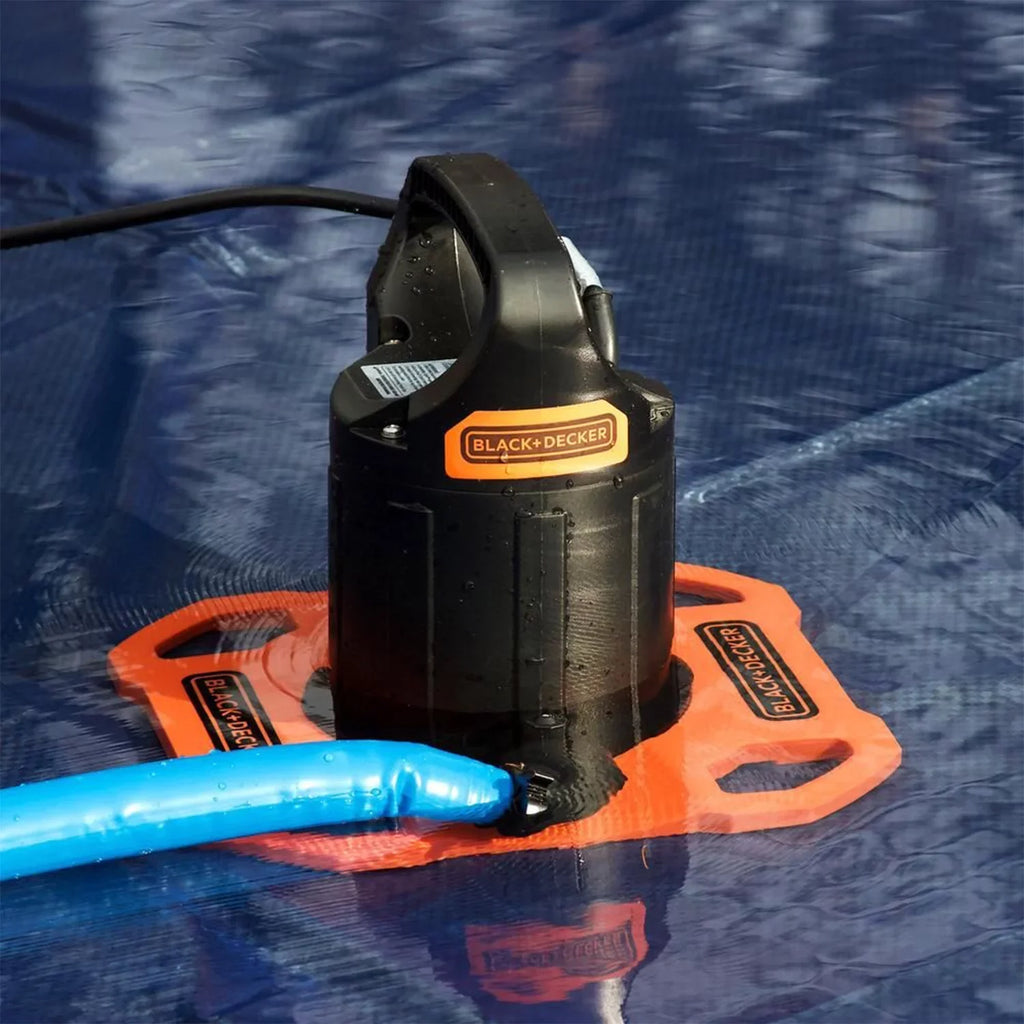 Discharge Pump 1500 Submersible Automatic Black+Decker GPH with Cover Pool Hose