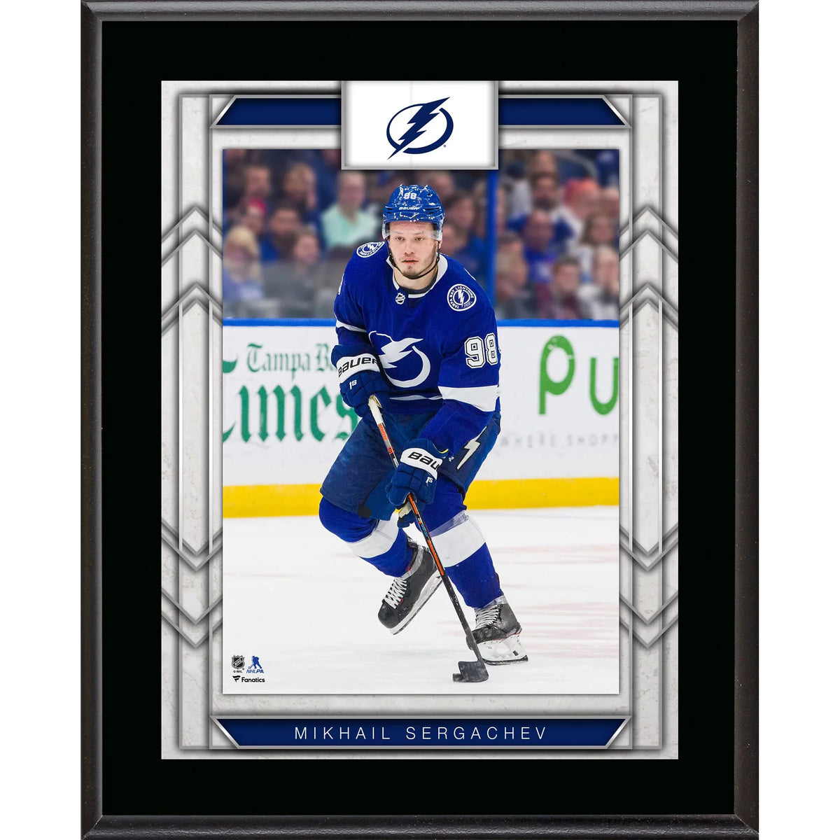 10.5" Tampa Player Sergachev x Mikhail Plaque 13" Bay Lightning Sublimated