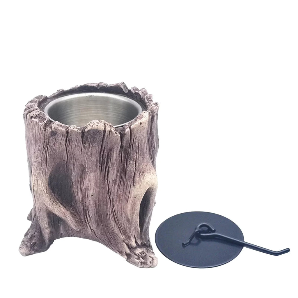 for Terraces Deep Brown Indoor Kitchen Balconies Portable Fire Bowls Stump