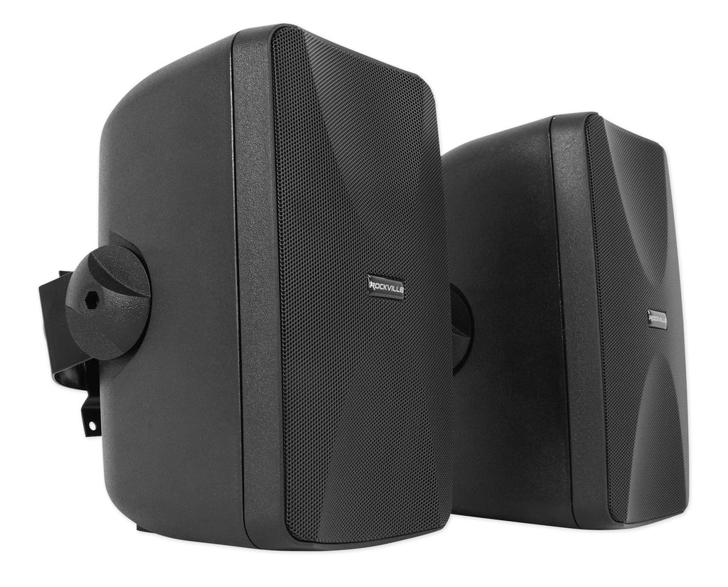Speakers Receiver+6) Rockville MATRIX Home Multi ROCK Wall Ceiling+2) Black Room