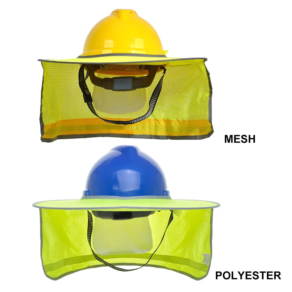 High Pack Full Mesh Sun Neck Shield Visibility Hat with Brim Toptie 3 Visor, Shield, Sunshade Hard