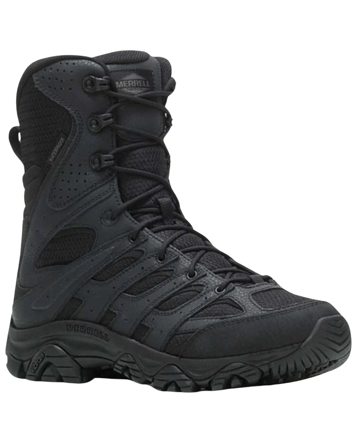 Tactical D(M) US Round Moab Boot Merrell Toe Zip Black 9 3 Men's 8" Waterproof