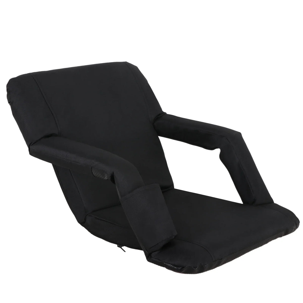 ZenSports Reclining 6 Portable 2PCS Seat Stadium for Positions Bleacher Chair Black