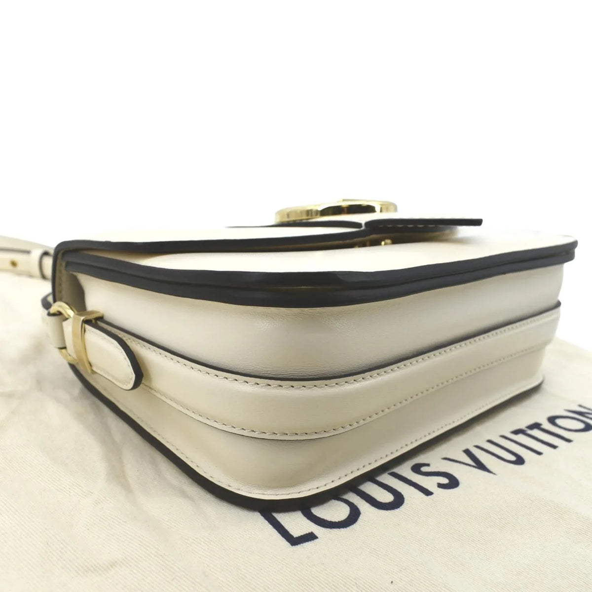 Pont Shoulder Leather VUITTON Creme Bag LOUIS Calfskin Pre-owned 9