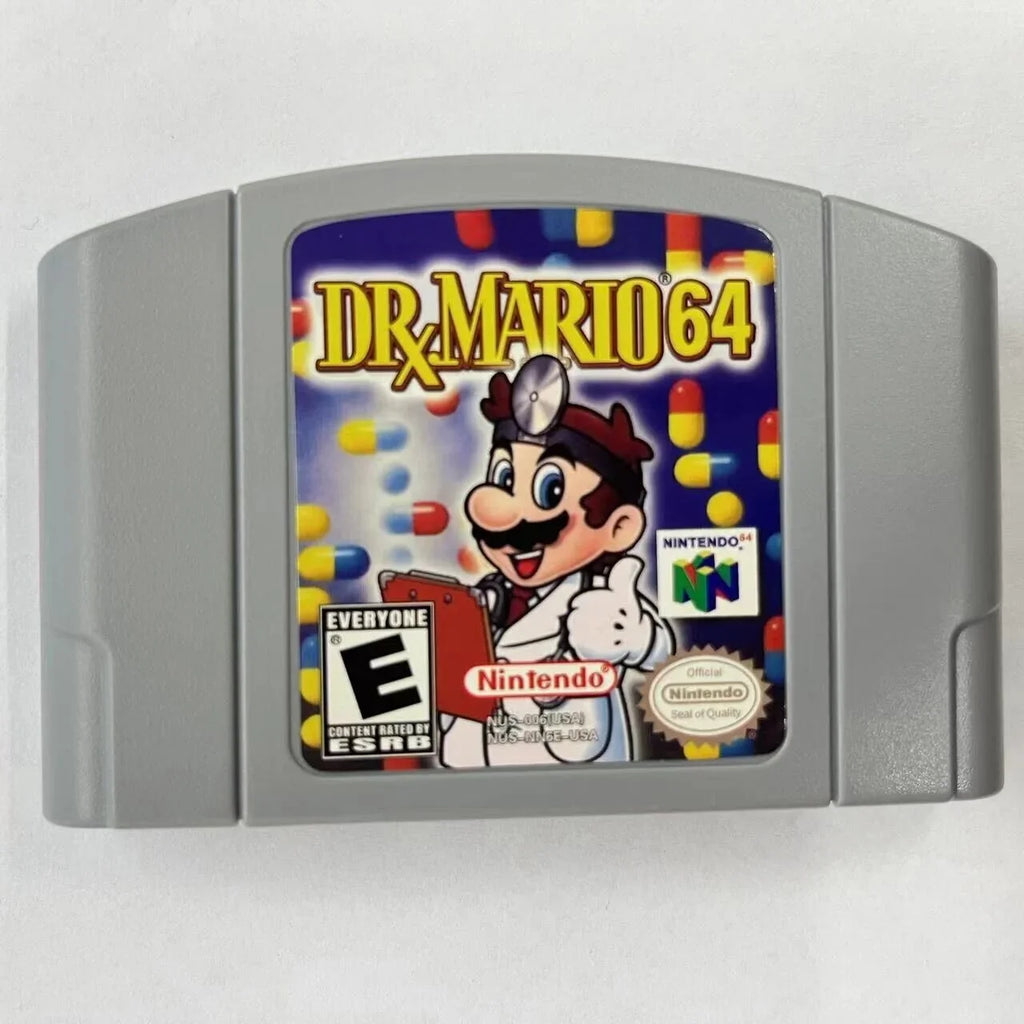 U.S.A. N64 Dr. Card Mario Console Video Game for 64 Nintendo - Cassette version