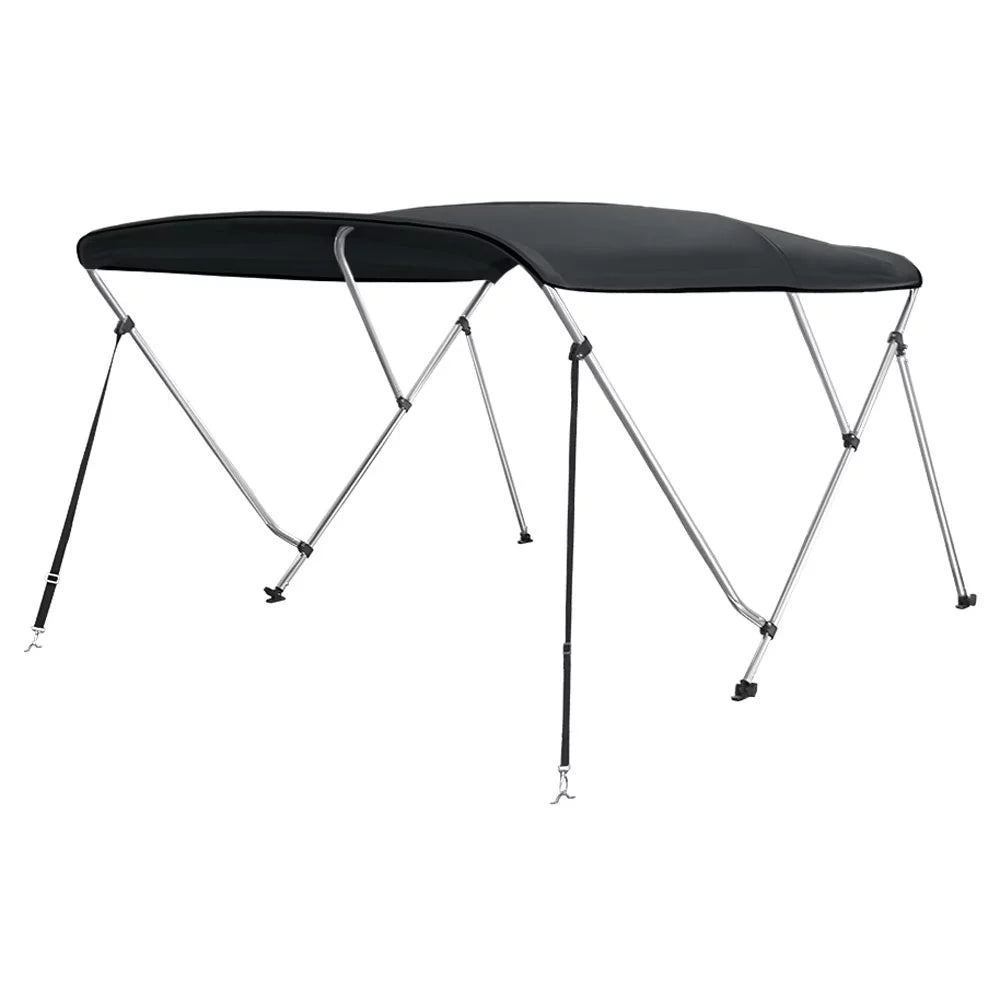 Top Boat Bimini Bow BLACK High 6' Cover 3 Solution Dye 79"-84" L Wide 46"
