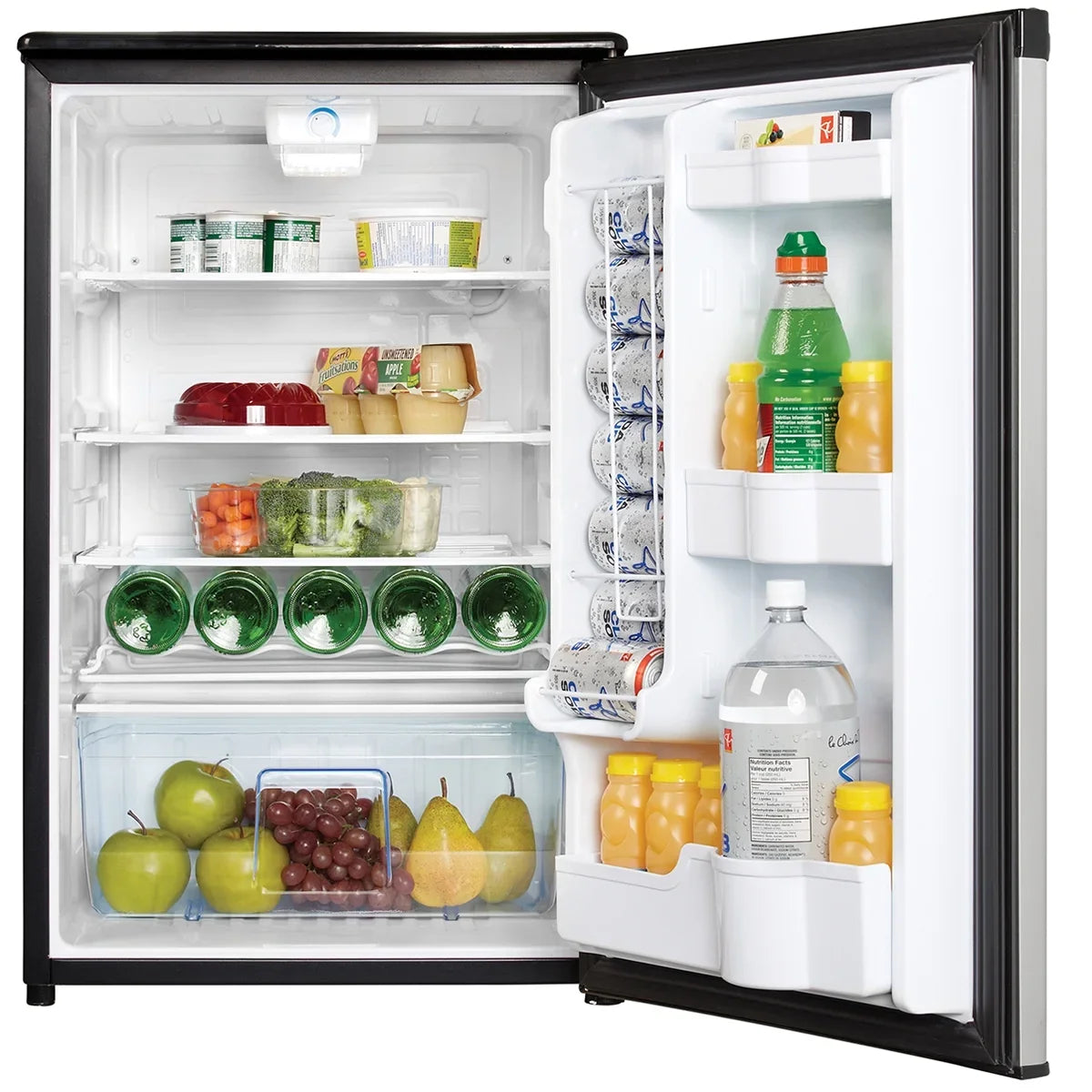 All Cf Danby Refrigerator Estar 4.4 Cantilever Shelves Auto DAR044A4BSLDD Defrost Glass