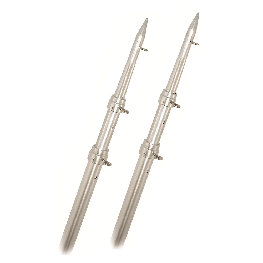 Telescoping - - Gun Aluminum/Silver Rupp 18' Poles Top Outrigger